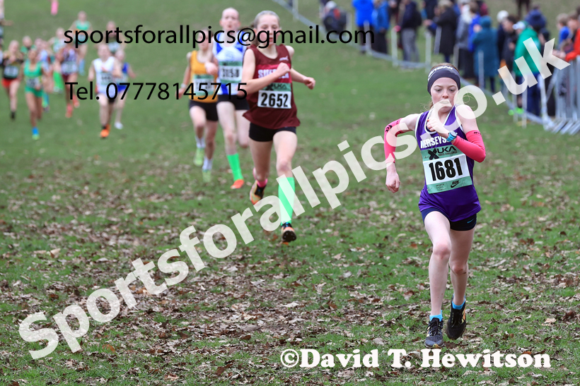 Girls Under-13s 2026 UK CAU Inter Counties Cross Country, Wollaton Park, Nottingham. Photo: David T. Hewitson/Sports for All Pics